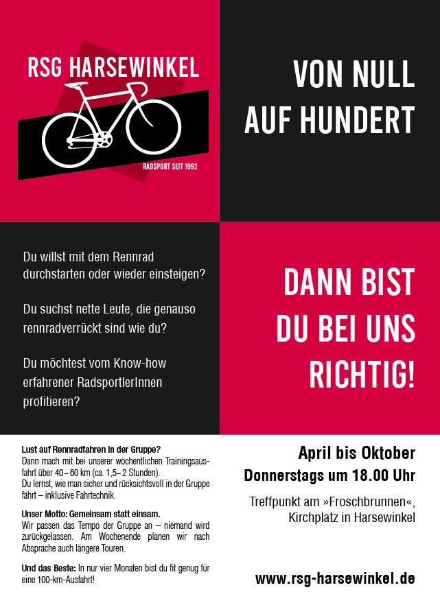 Flyer Von Null auf Hundert in vier Monaten